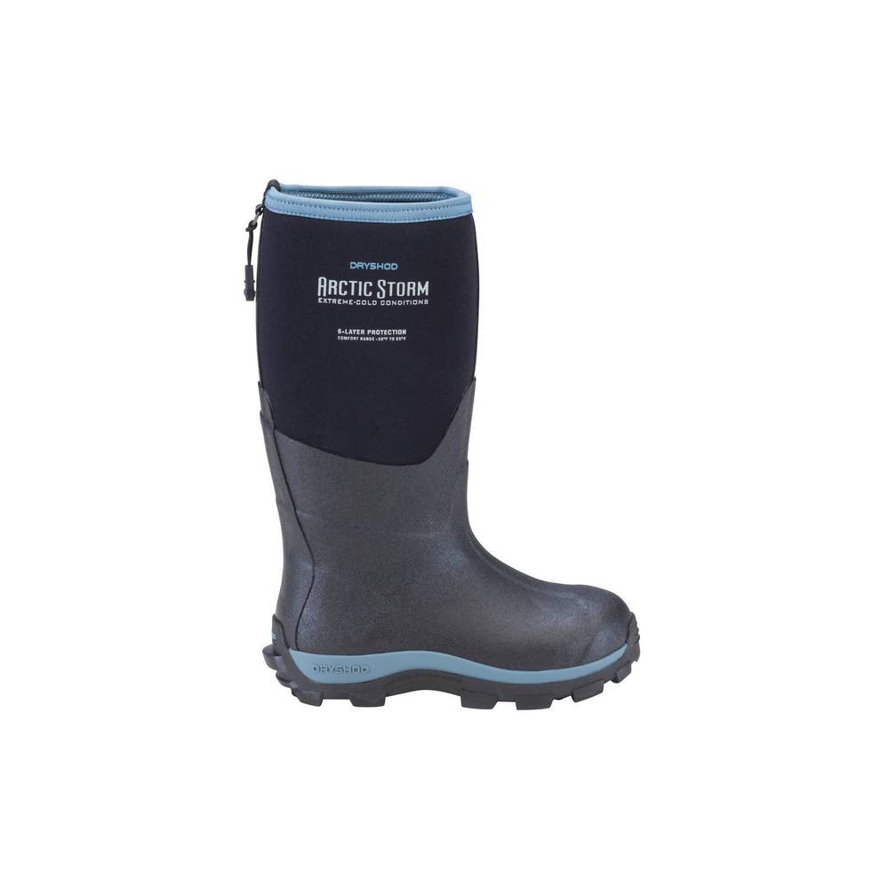 NEW DRYSHOD kids' arctic storm polar boot in black/blue